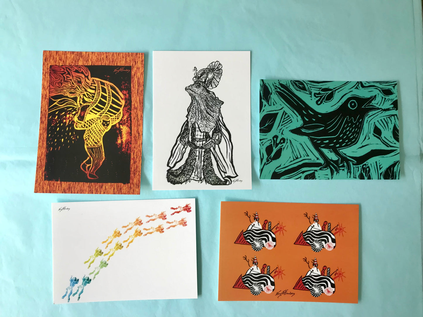 Harry Sanders postcards (set of 5)