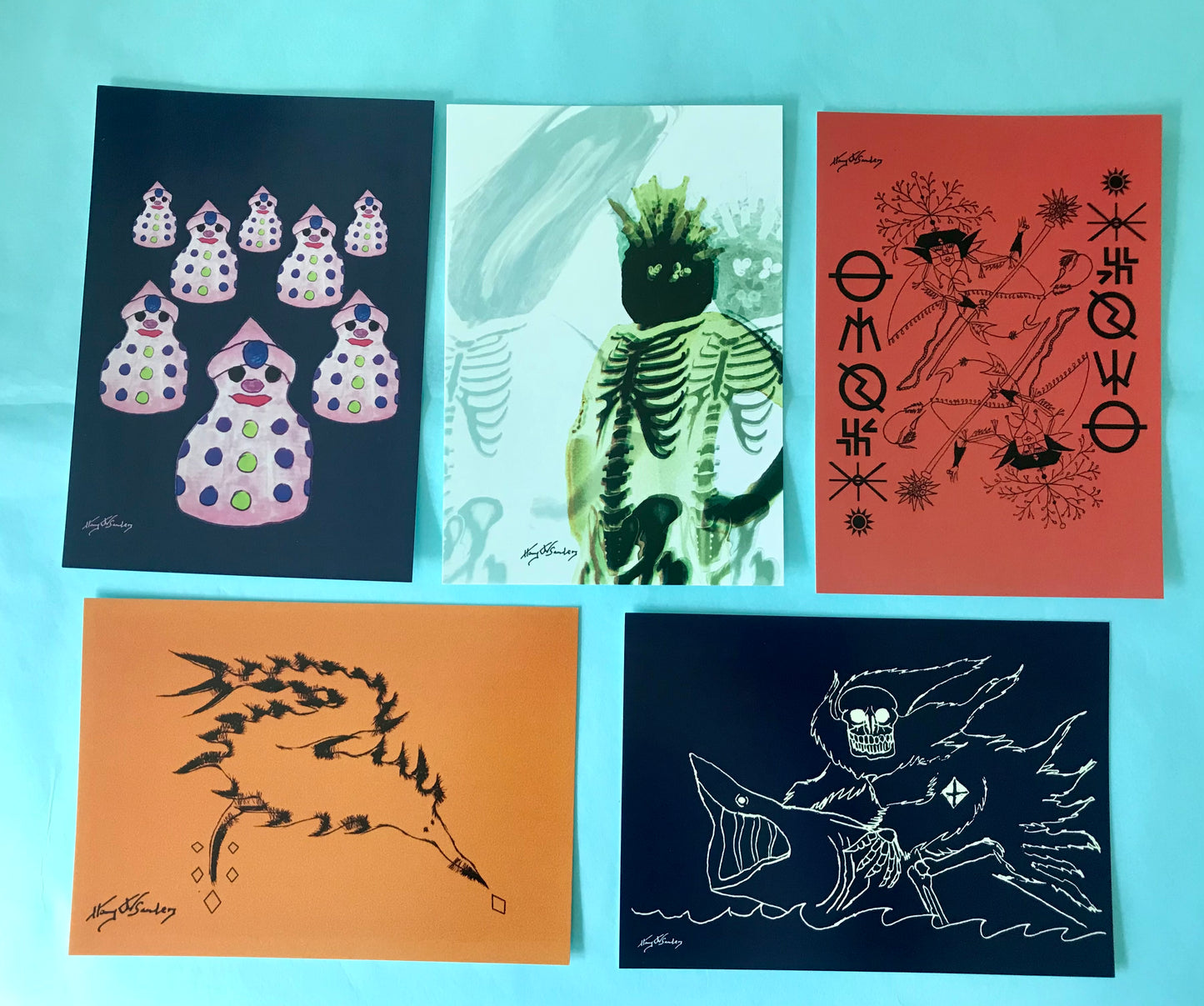 Harry Sanders postcards (set of 5)