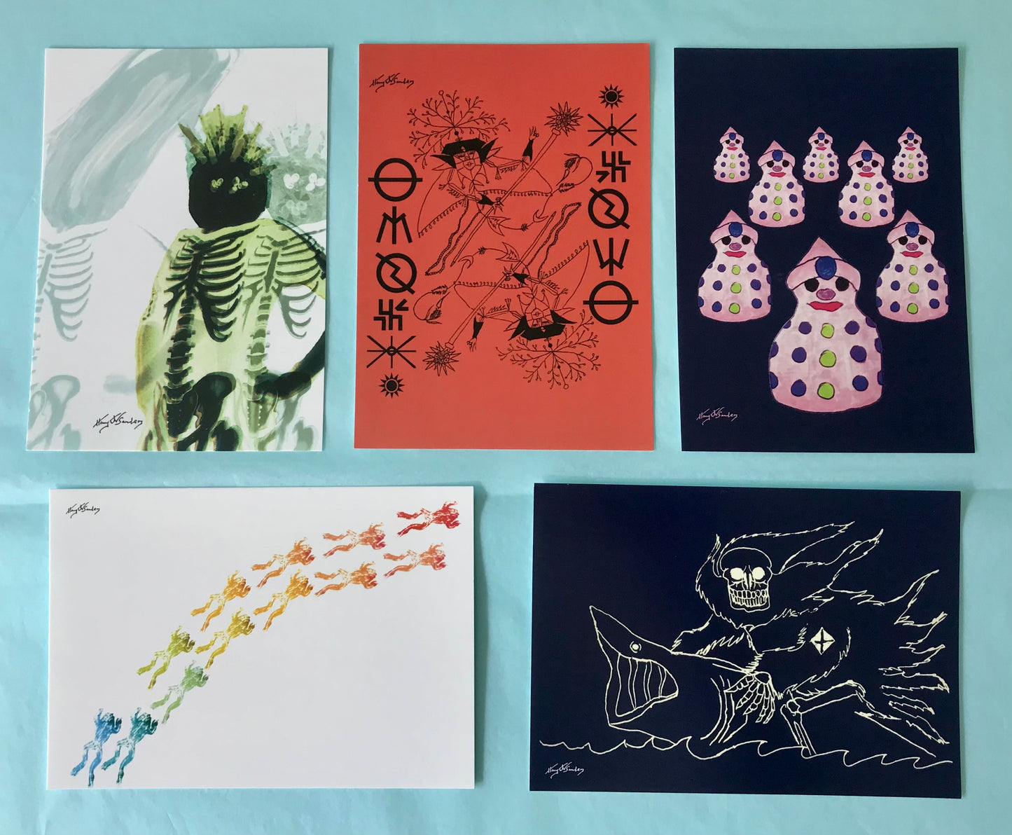 Harry Sanders postcards (set of 5)