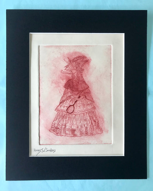 Gwendolyn Ferringdon drypoint etching