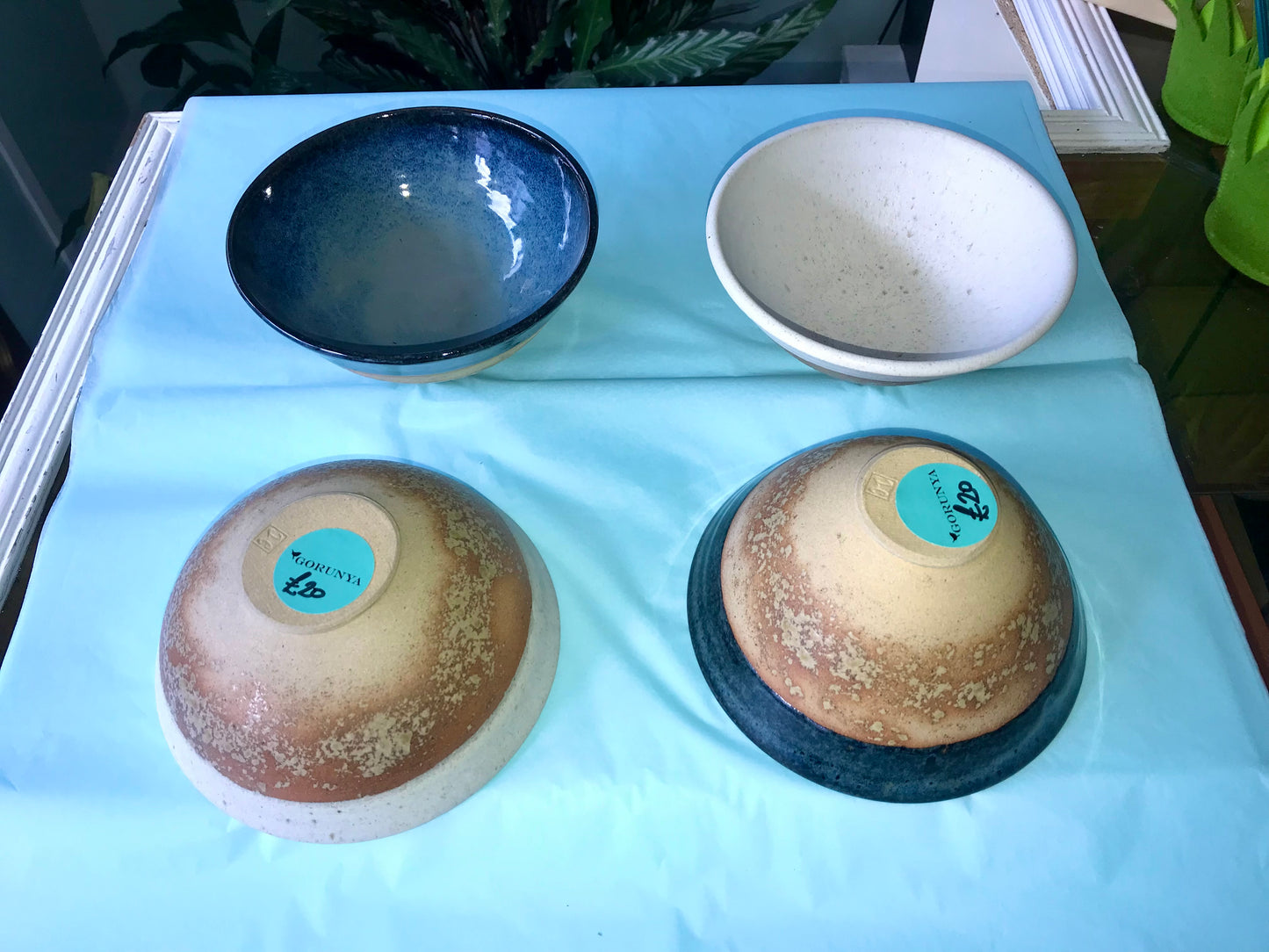 Matt Calder wood ash glazed bowls