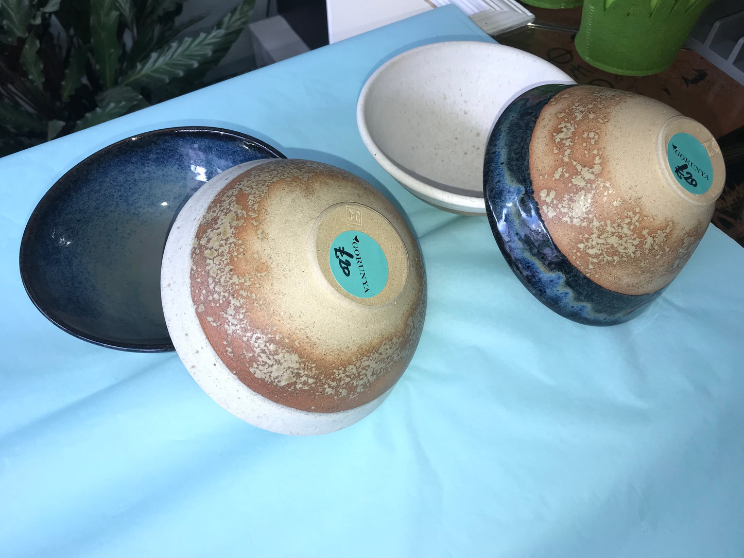 Matt Calder wood ash glazed bowls