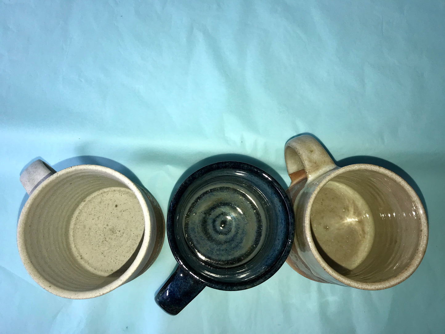 Matt Calder wood ash glazed mugs