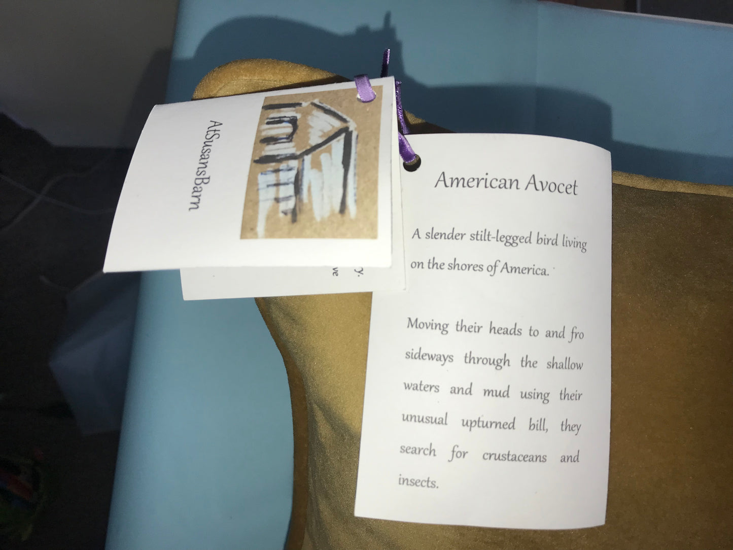 Handpainted, hand made luxury cushion from AtSusansBarns